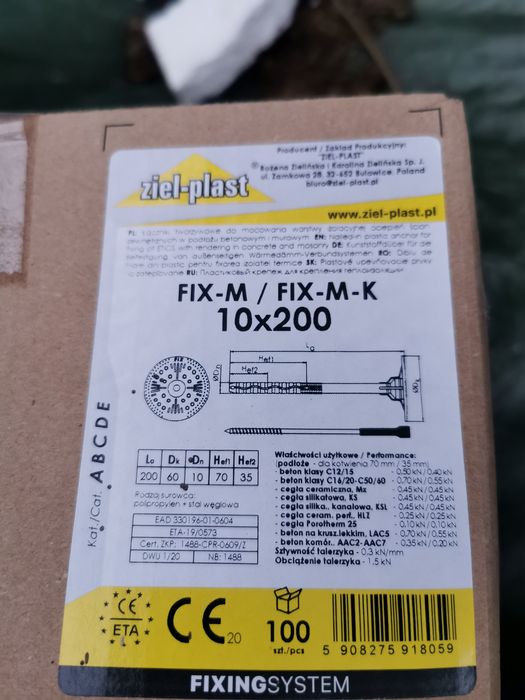 Kolki 20 centymetrow