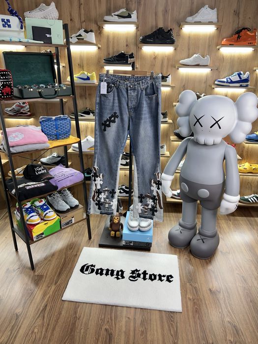 Джинси CHROME HEARTS x Gallery Dept Cross Patches Blue