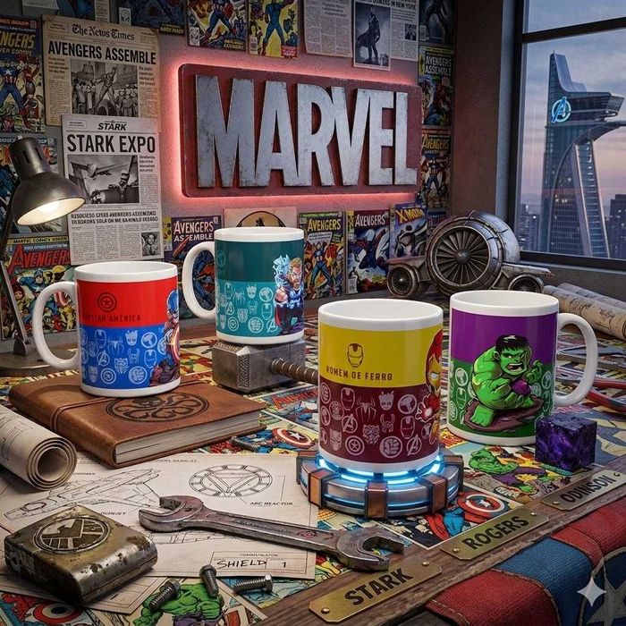 Canecas Super-Heróis Marvel | Edição Especial Comics | Vários Modelos