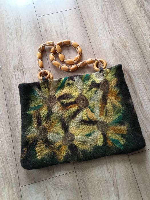 Torba filcowa torebka filcowa w kwiaty