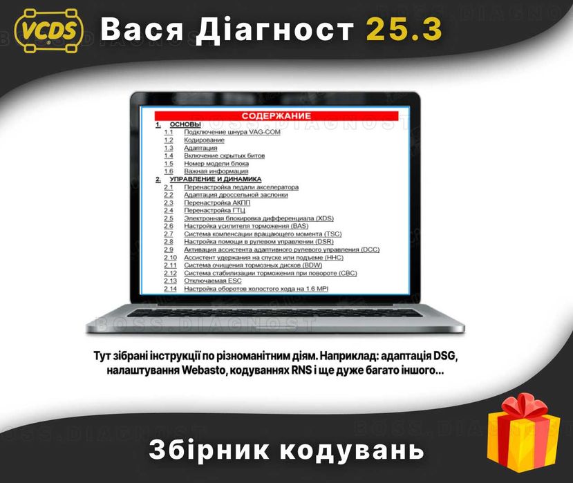 Вася Діагност 25.3 ‼️Найновіший на рос. мові‼️ автосканер Vag Com VCDS
