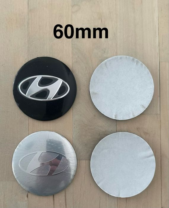Conjunto 4 Centros Tampas Jantes Hyundai 56mm 58mm 60mm 65mm 68mm 75mm