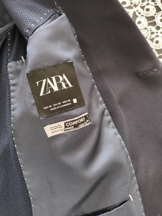 Granatowa marynarka Zara 48