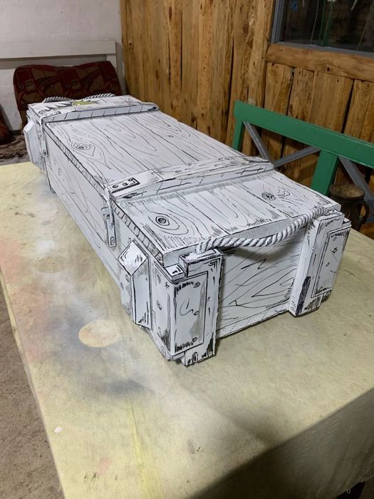 Ексклюзивний журнальний столик / скриня в стилі Pop-Art (Borderlands) з військового ящика 120 мм