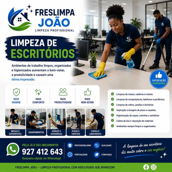 Serviços de Limpeza especializados.