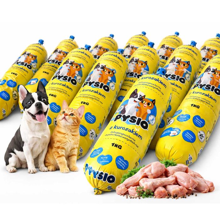 Karma psa i kota baton z kurczakiem 28x1KG pełnoporcjowa 90% mięsa