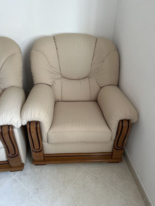 Sofa  cama 3 lugares cor creme