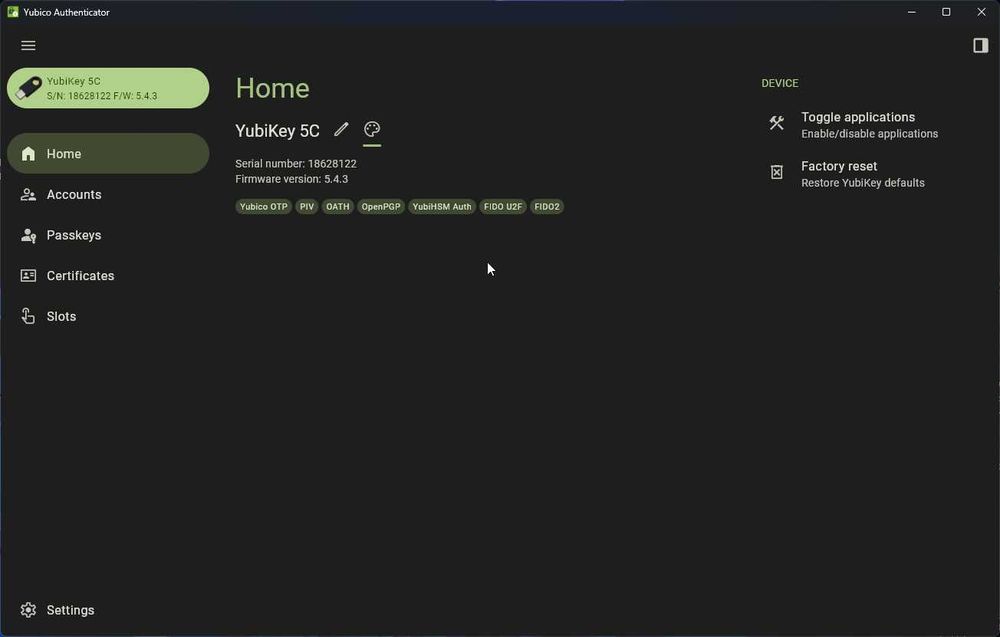 Yubico YubiKey 5C USBC прошивка 5.4.3 апаратний ключ безпеки Type-C  2FA  Delta