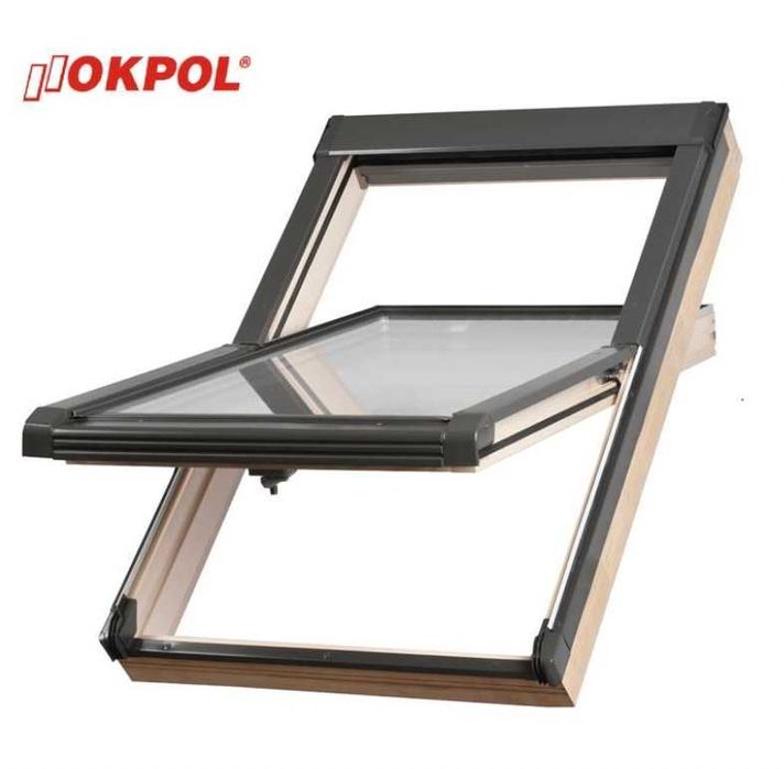 janela telhado OKPOL VSO E2 55 cm x 78 cm e rufo - NOVA