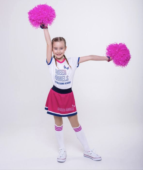 Strój cheerleaderki CheerAngels na 9 lat r.146/152