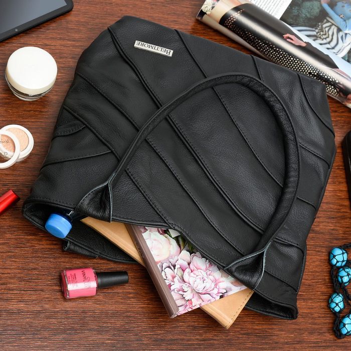 BELTIMORE torebka skórzana shopper klasyczna na ramię V471 taupe