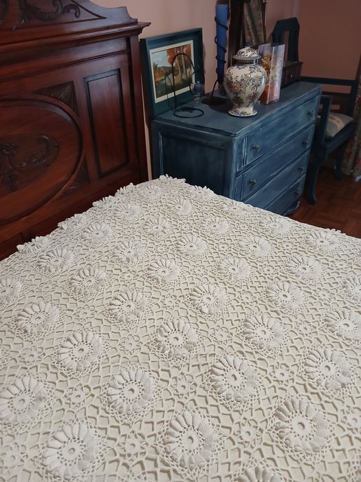 Colcha feita à mão, crochet  cama de casal