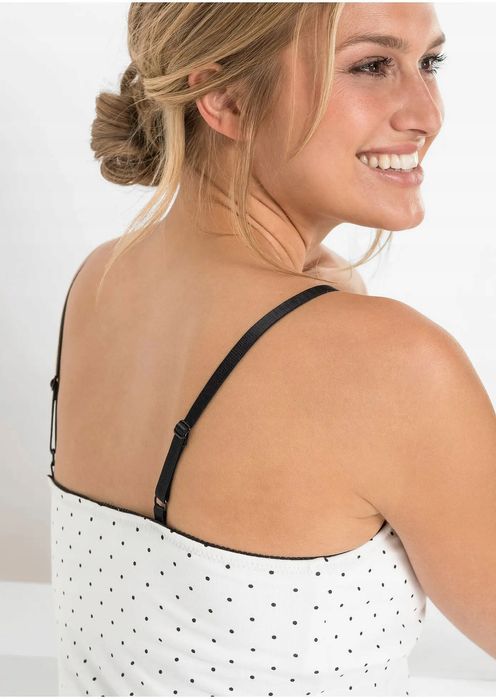 B.P.C top do karmienia biały w czarne groszki r.40/42