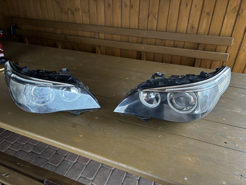 Reflektory przednie prawy lewy bmw e60