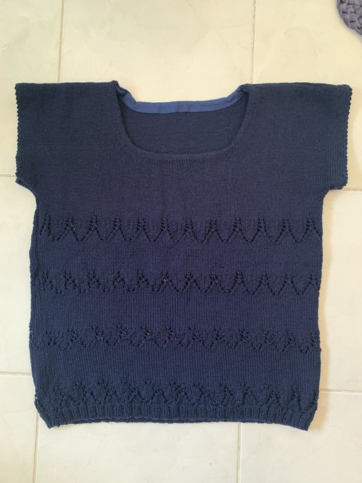 Camisola malha feita a mao