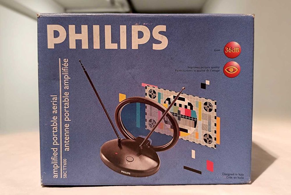 Antena Amplificadora Portátil PHILIPS para TV (Analógica)