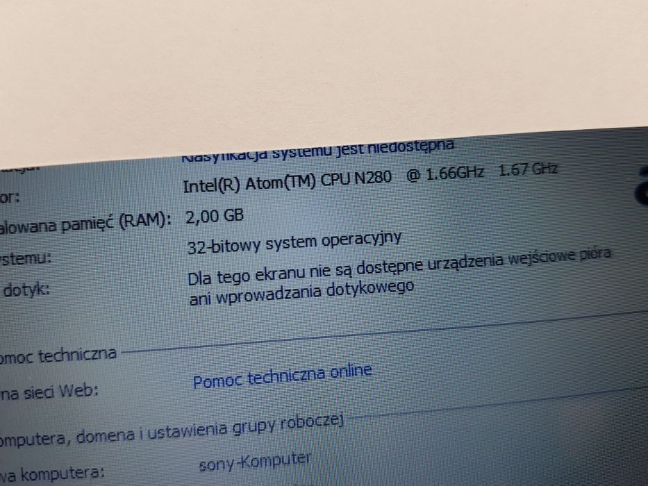 Sony Vaio mini laptop notebook PCG-4V1M