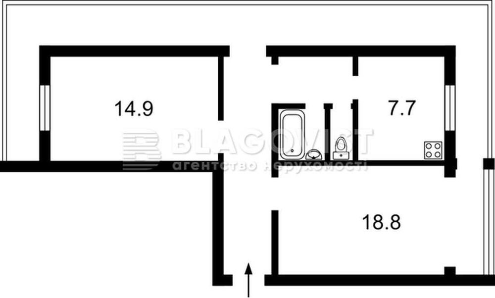2-кімнатна квартира за адресою вул. Білоруська (площа 62,3 м²) - Atlanta.ua - фото 2