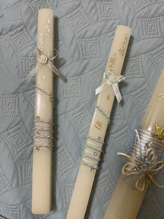 5 Velas novas de batizado