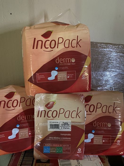 Pensos higiénicos IncoPack para incontinência