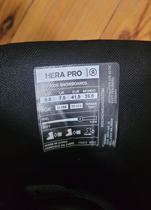 Buty Snowboardowe RIDE HERA PRO nowe 41,5