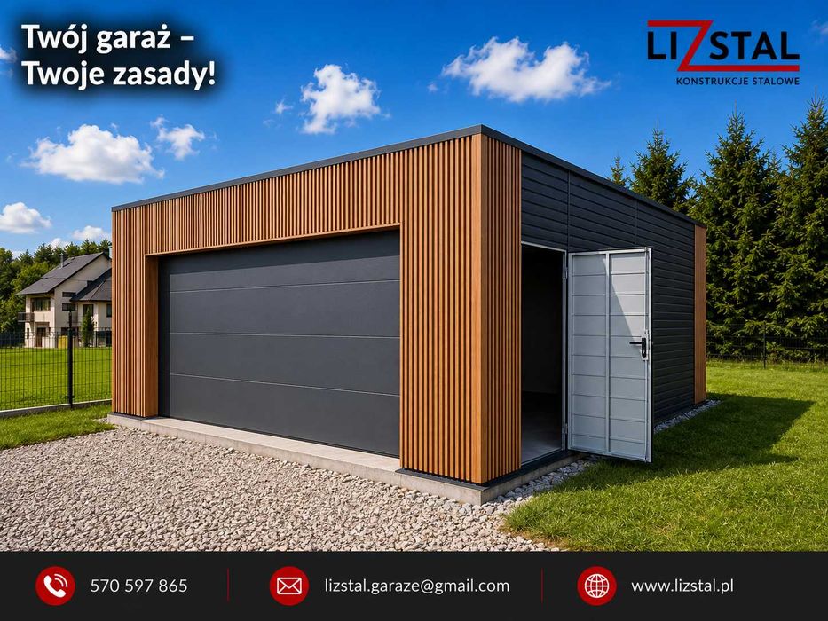 Nowość ! Garaż 35m, segmentowa, Nowoczesny, Lamele