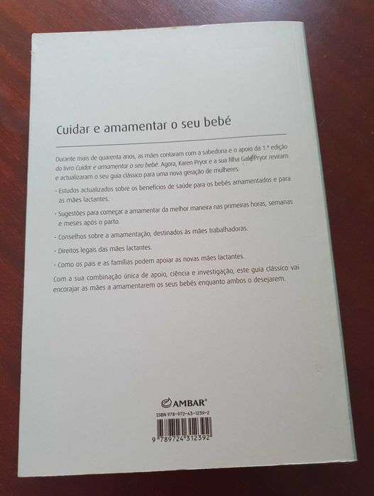 Livro Cuidar e amamentar o seu bebé