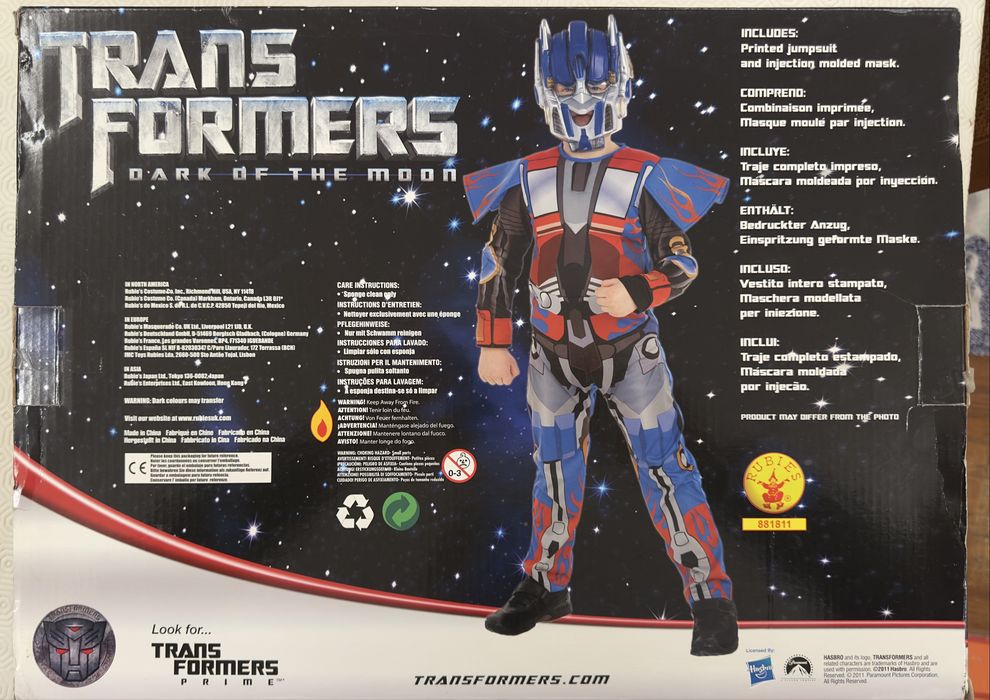Fato oficial Transformers: Optimus Prime 5-6 anos