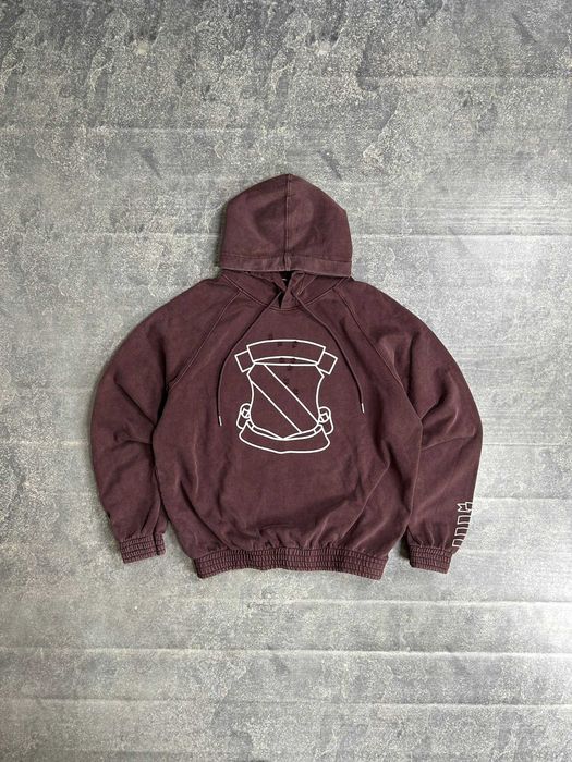 Худі Number (N)ine Shield бордова hoodie archive Sweatshirt худи кофта