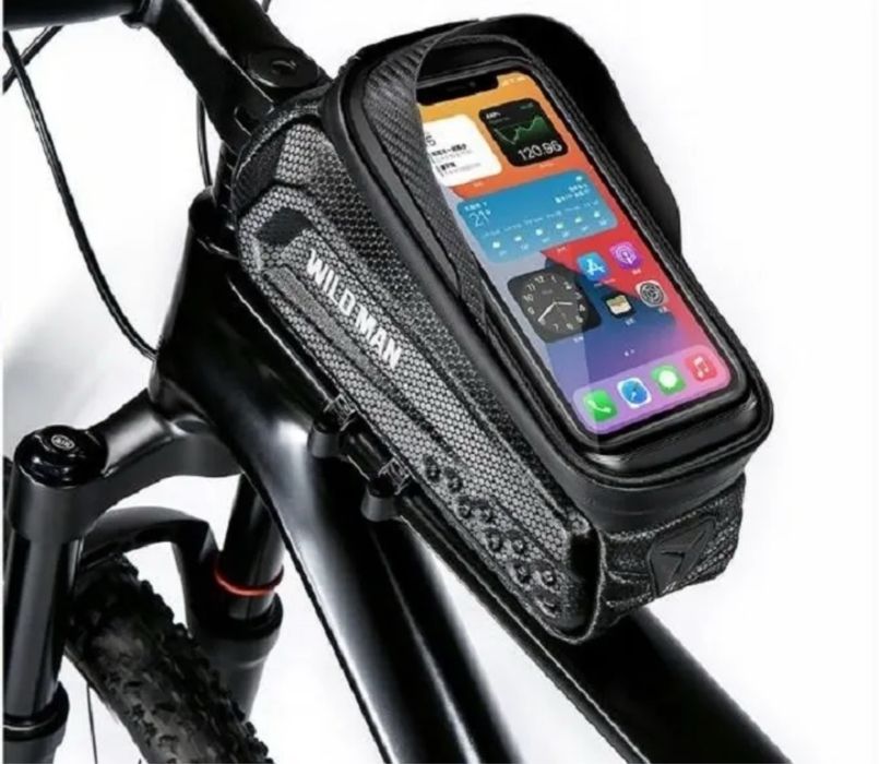 Etui/uchwyt rowerowy WILDMAN L E10S sakwa na ramę czarna/black