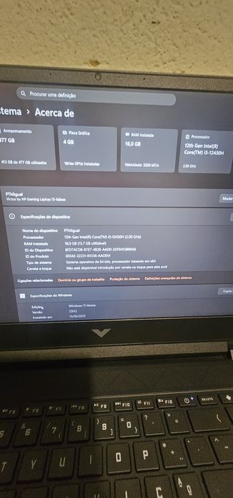 Portátil HP Victus gaming