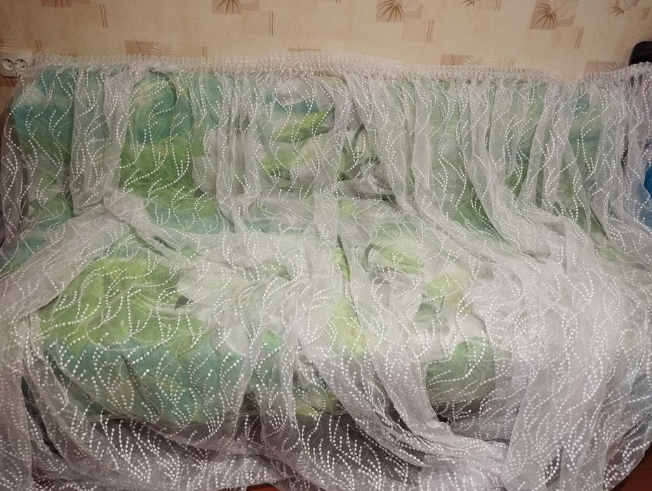 Гардина біла на канті