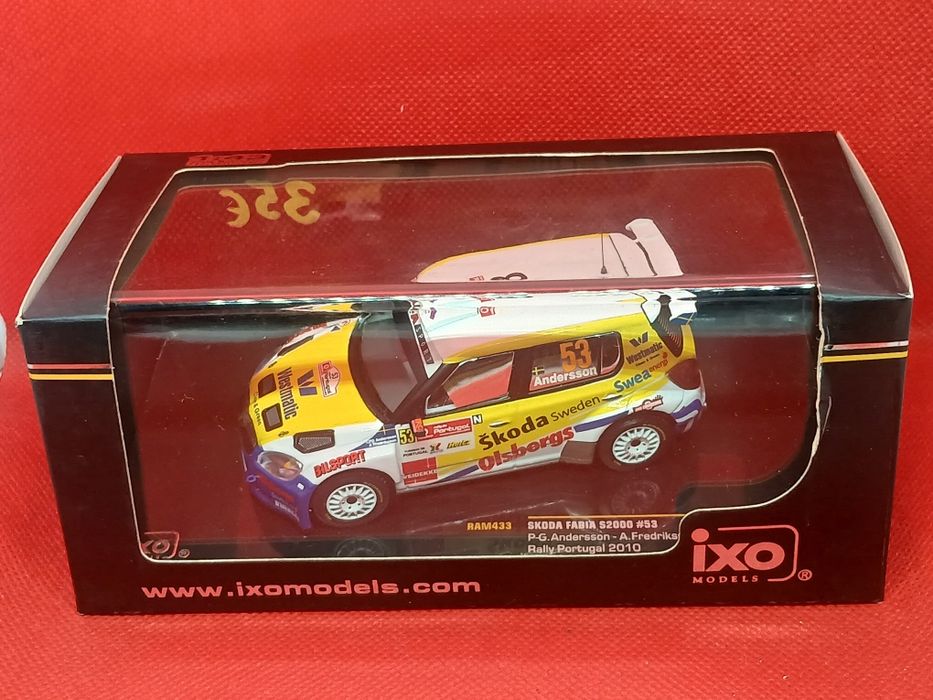 Miniatura  1/43 Skoda Fabia Anderson Rally Portugal  2010 iXO