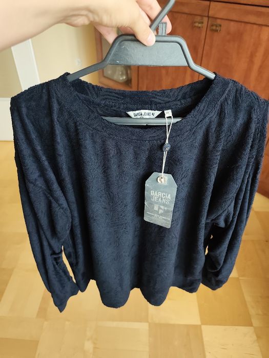 Nowa bluza damska XL Garcia Jeans granatowa wzorzysta liście