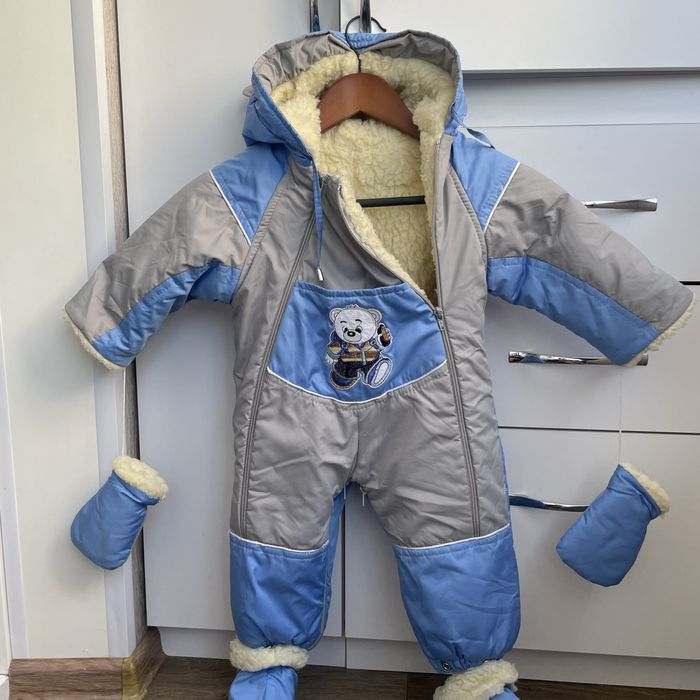 Комплект з 2  теплих комбінезонів у візочок (осінь + зима)