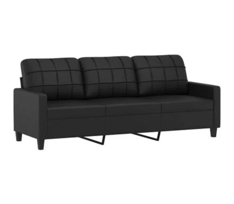 Sofa preto 3 lugsres
