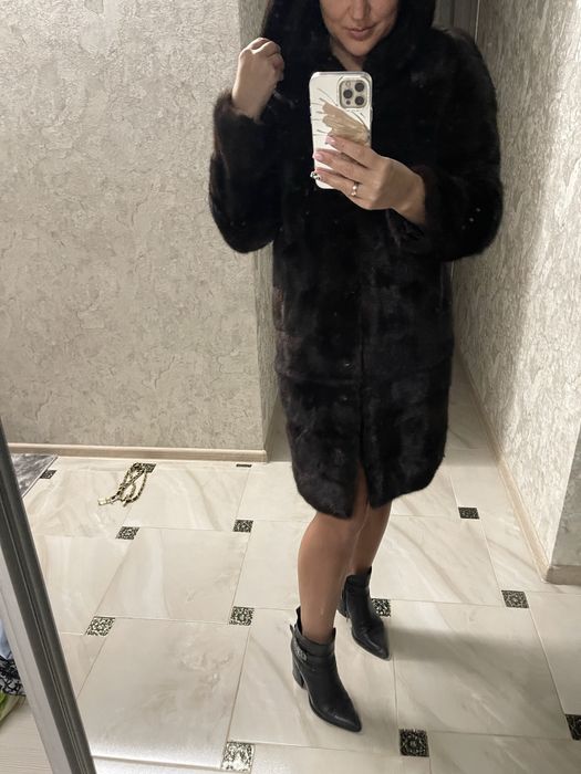 Норкова шуба натуральна