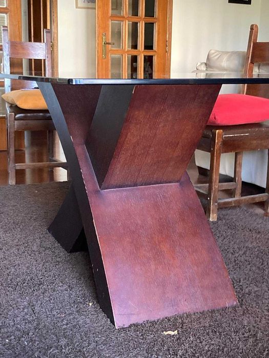 Valencia Oak 200cm Large Glass Dining Table