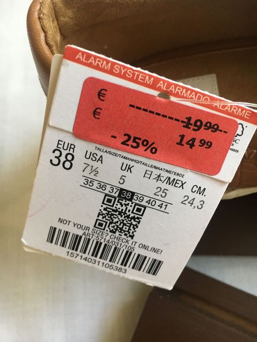 Слипоны новые Bershka 38 р.