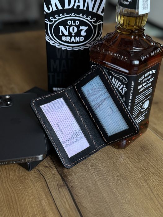 Обкладинка для посвідчення id карти, натуральна шкіра ручна робота