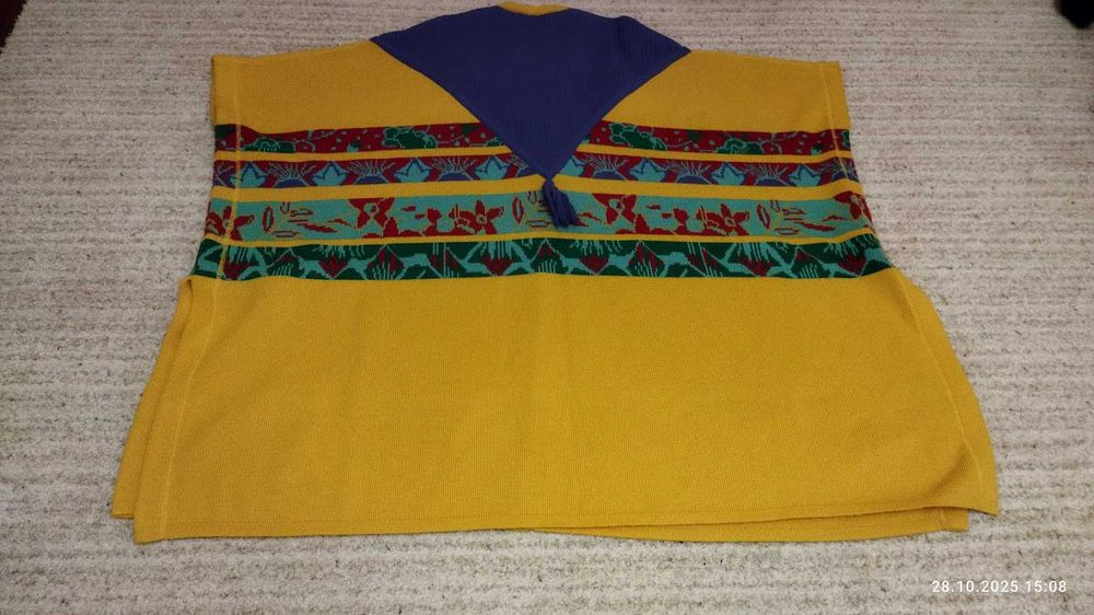 Куртка-кардиган-кофта з шерстю  жовта супер батал chacok
ПОГ-118 см