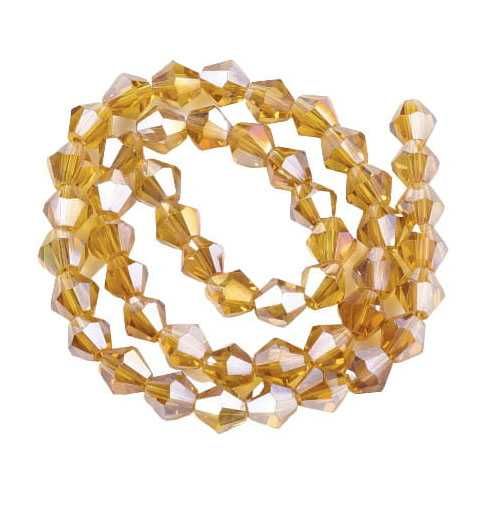 Diamentowa Bransoletka z kryształów Bicone light Topaz