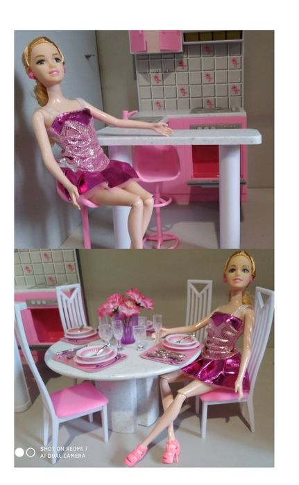 Мебель для кукол Барби Кухня 5 видов (30 видов) Меблі для ляльок