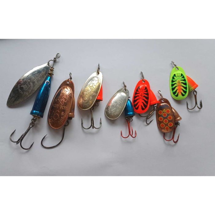 Blue Fox Super Vibrax błystki obrotowe 6, 5, 4 + pudełko.