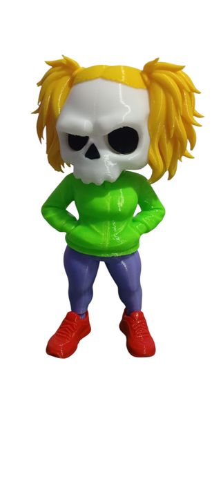 3д статуетка  скелет