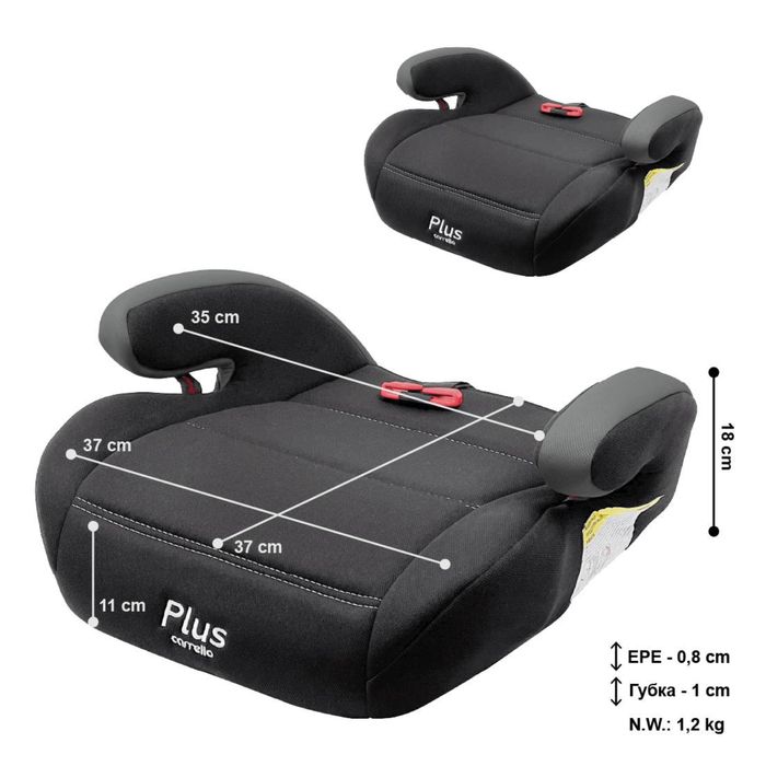 Автокрісло-бустер CARRELLO Plus CRL-16007 Storm Grey