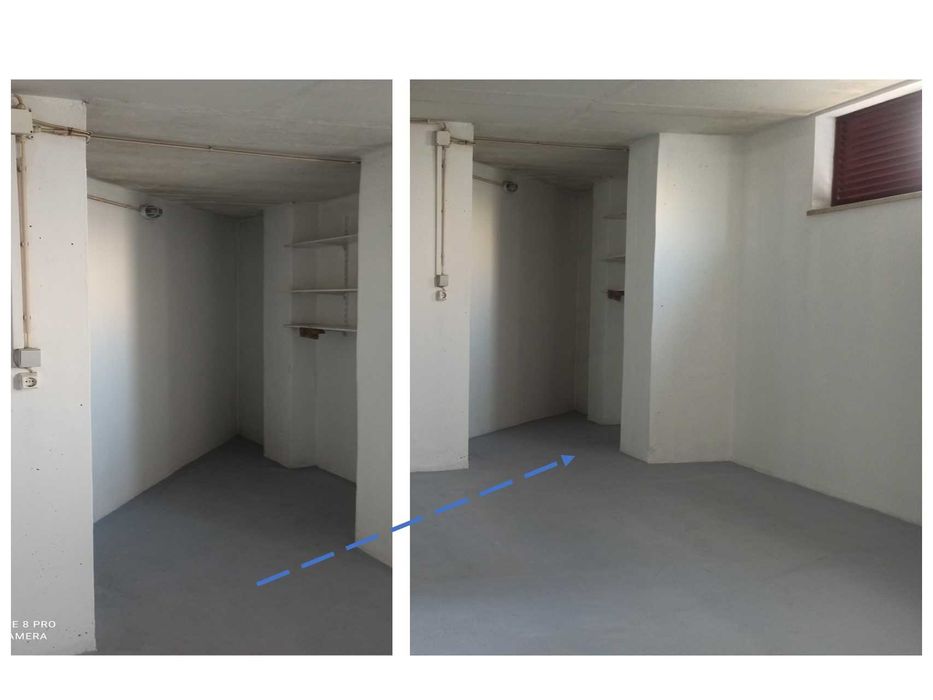 Aranguês. Garagem Interior, Piso -1, Frente à L. Cidadão, 37 m2. 1 janela a nascente e 2 a Poente