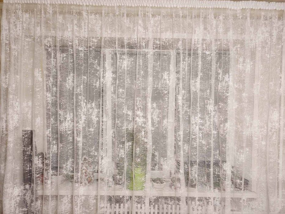 Біла тюль мрамор
