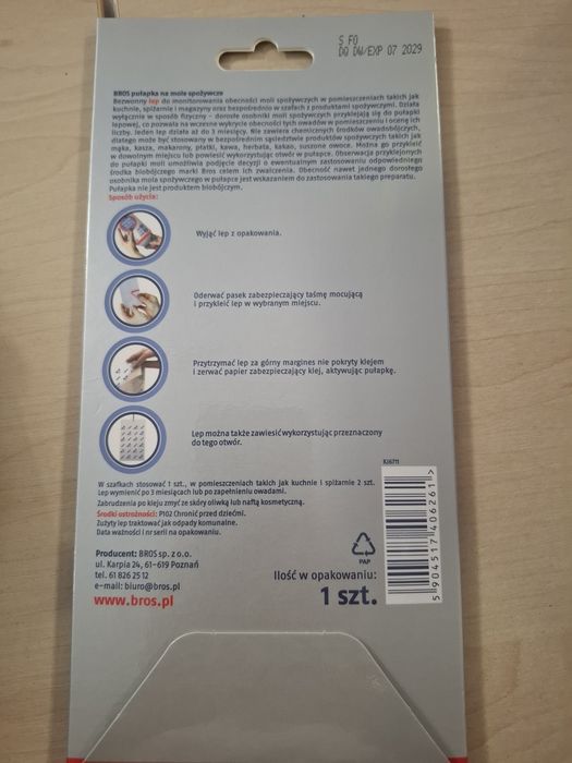 3 X BROS LEP pułapka na mole spożywcze Super skuteczne