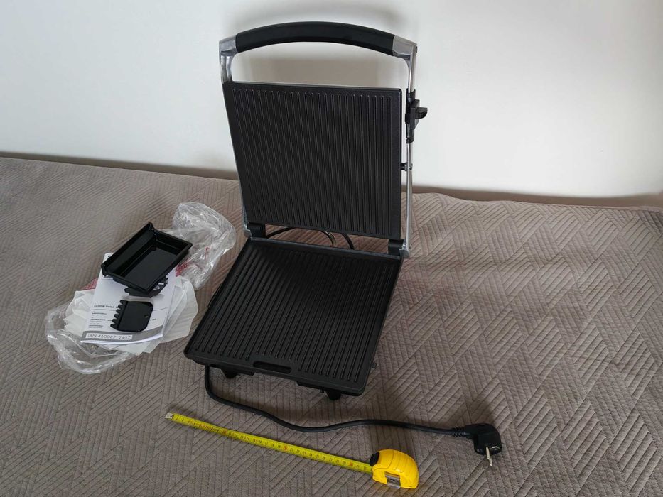 Duży XXL 2w1 Opiekacz do kanapek panini i grill kontaktowy 2000W (XXL)